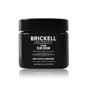 Brickell's Men's Clearing Scar Cream للرجال ، كريم تطهير الندبة الطبيعية والعضوية لتقليل ظهور الندوب وحتى تصبغ الجلد ، 2 أوقية ، معطرة