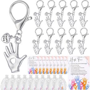 Faccito Volunteer Appreciation Gifts High Five Hand Keychains Bulk Thank You Gift for Coworker Employee Social Worker