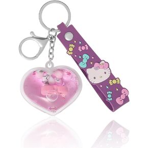 Sally Rose Hello Kitty و Friends و Snoopy و Stitch و Mickey Mouse Liquid Keychains.