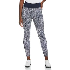 PGA TOUR Women's Plus Size Tie Dye Floral Print 7/8 Golf Pant