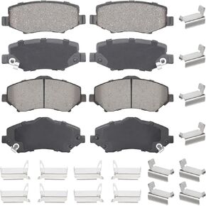 Front & Rear Ceramic Brake Pads Set for Jeep Liberty 2008-2012, Wrangler 2007-2017, Wrangler JK 2018, 8PCS