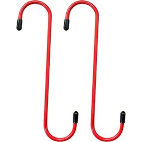 2 Pieces Brake Caliper Hangers,Caliper Hanger Hooks with Black Rubber Tips,Strong and Durable Automotive Tools for Braking, Bearing, Axle and Suspension Work,Red
