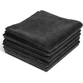 Handkerchiefs for Men, 5 Pack Black Sweat Absorbing Handkerchiefs, 10" Pocket Squares, Microfiber Sweats Absorbing Handkerchief, Gym Towels for Sport, Gym and Daily Use, Wicking Sweat from Face, Hands