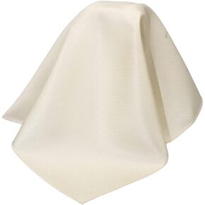 Deluxe Silk Jacquard Pocket Square Premium 34-Momme ، حرير 6 طبقات (كريم)-100 ٪ من الحرير