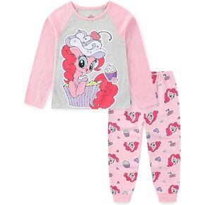 My Little Pony Pinkie Pie Girls 2 Piece Long Sleeve Shirt and French Terry Pants Set for Big Kids