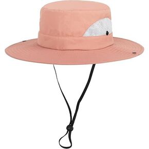 Kids-Summer-Sun-Hat - Wide-Brim UV-Protection Quick-Dry Beach-Bucket-Hat for Fishing Camping Travel (5-10 Years)