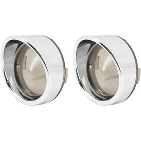 Turn Signal Lens Lens Cover Cover Bullet Lamp Fit for Harley Sportster Street Electra Road Road King Softail Fatboy (Chrome)