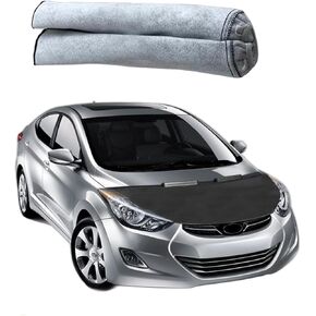 Car Bonnet Bra متوافق مع Hyundai Elantra 2012-2017 | حامي غطاء محرك السيارة غطاء محرك السيارة كل شيء متين وسهل التجميع الأسود 1 PCS