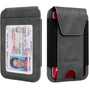 RUNBOX Wallet for Men 6-8 Cards With ID Window RFID Blocking Wallet Credit Card Holder Minimalist Front Pocket Gifts Ideal Choice