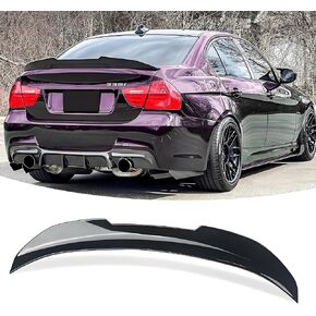 جناح المفسد الجذع الخلفي مناسب لـ BMW 3 Series E90 Sedan 2006-2011 325i/ 328i/ 330i/ 335i/ 335d/ m3 Gloss Black PSM Style Decklid Lip Excessories