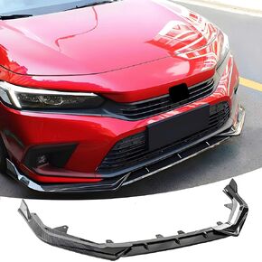 STSEV01 Front Bumper Lip Splitter Spoiler Compatible with Honda Civic Sedan/Hatchback/EX/EX-L/LX/Sport/Touring 2022 2023 2024 Gloss Black Air Dam Chin Body Kit Underbody Lip Exterior Accessories