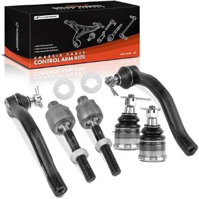 A-Premium Set of 6, Front Lower Ball Joint Inner & Outer Tie Rod End, Compatible with Honda Accord 2003-2007, Acura TSX 2004-2008