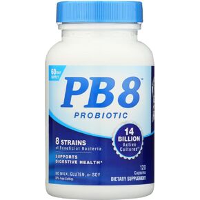 Now Pb 8 Pro-biotic Acidophilus, Capsule, 120-count (Pack of 2)