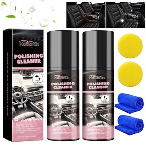 Car Interior Cleaner, Vehicle Interior Polish | Interior Detailer Spray, Total Car Interior Cleaner Rejuvenation, Decontaminatio, Interior All Purpose Car Cleaner 2Pcs*100ml