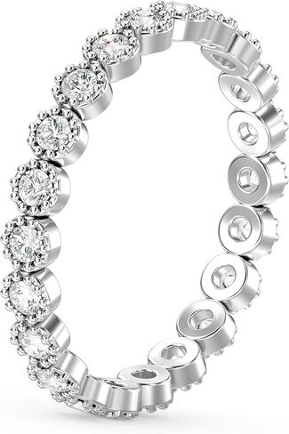 LeCalla 925 Sterling Silver Rings for Women | Round Cubic Zirconia Stackable Engagement Rings | Cubic Zirconia Wedding Band Promise Ring for Her | Ring Size 5-10No. in Saudi Arabia