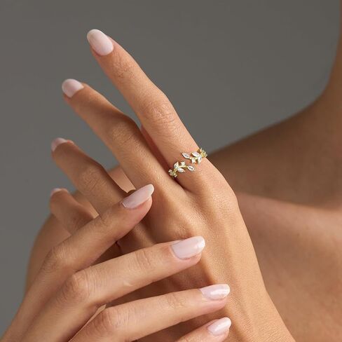 Gold Rings for Women Open Plated Gold Statement Ring Women Thin Dainty Adjustable Jewelry Gift for Mom Friend Lover in Kuwait