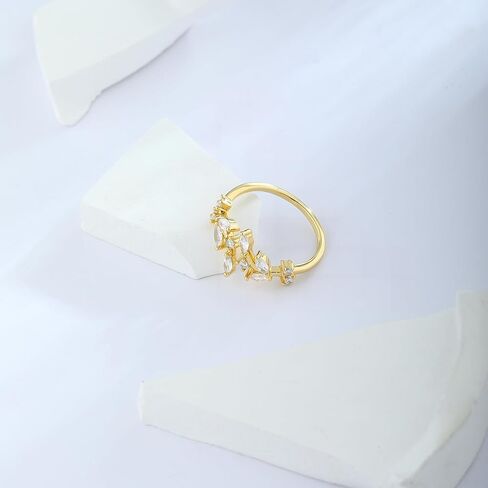 Gold Rings for Women Open Plated Gold Statement Ring Women Thin Dainty Adjustable Jewelry Gift for Mom Friend Lover in Kuwait