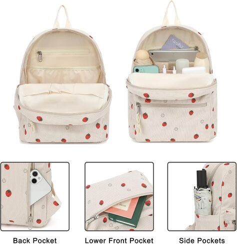 Corduroy Mini Backpack Presh for Women Girls ، حقائب الظهر الصغيرة للبالغين المراهقين للأطفال Travel (Leopard) in Kuwait
