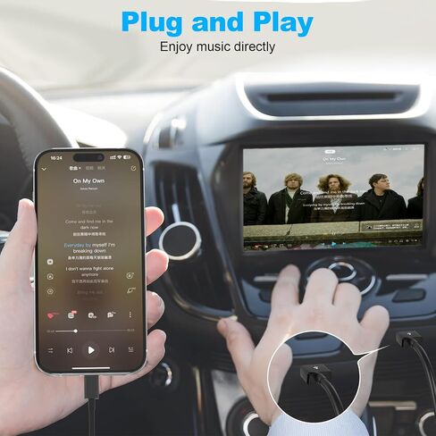 Car Apple Carplay Cable，USB A to Lightning Cable Compatible with iPhone 14 13 12 11 Pro Max XR XS X Charger Cord，Car Charging Cable in Saudi Arabia