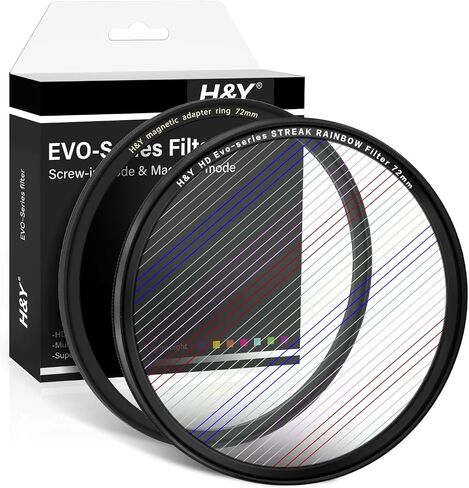 H&Y EVO 67mm Gold Streak Filter, Flare Magnetic 2-in-1 | 67mm Gold Streak, Warm Gold Flare, Anamorphic Effect, Magnetic 2-in-1 in Saudi Arabia
