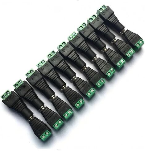 5 Pairs 12V DC Power Connector, Male Female 5.5mm x 2.5mm Barrel Jack Connector for CCTV Security Camera Led Strip Wire Ends Plug in Saudi Arabia