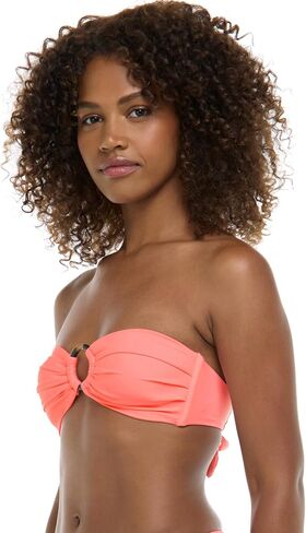 Body Glove Women's Smoothies Irene Solid Bandeau Bikini Top Swimsuit with Sash-tie Back in Saudi Arabia