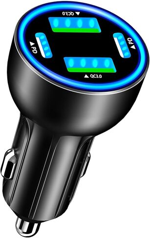 USB C Car Charger, Rombica 2Pack 3-Port 67W Dual PD USB-C&USB-A Car Power Cigarette Lighter USB Charger 3 in 1 PD/QC Type C Fast Car Charging for iPhone 16 16 Pro 15 14 13 12/Galaxy S24 S23/Pixel/iPad in Kuwait