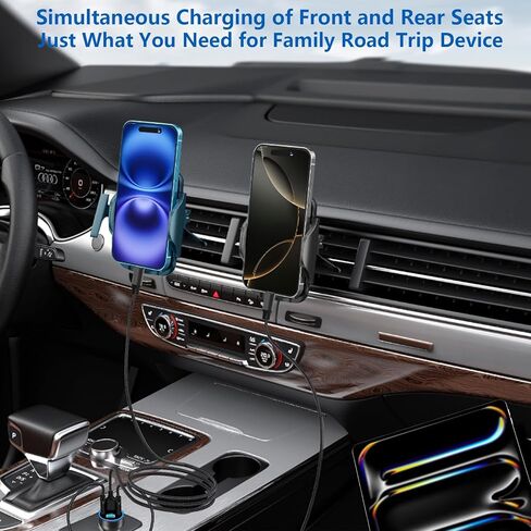 USB C Car Charger, Rombica 2Pack 3-Port 67W Dual PD USB-C&USB-A Car Power Cigarette Lighter USB Charger 3 in 1 PD/QC Type C Fast Car Charging for iPhone 16 16 Pro 15 14 13 12/Galaxy S24 S23/Pixel/iPad in Kuwait