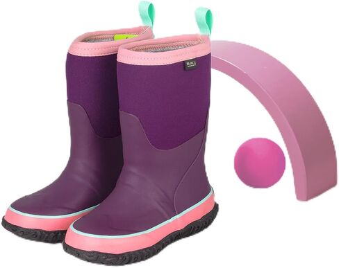 MCIKCC Kids Rain Boots - Waterproof Neoprene Snow Boots for Boys Toddlers, Non-Slip Winter Mud Boots with Warm Lining (Multiple Sizes) in Saudi Arabia