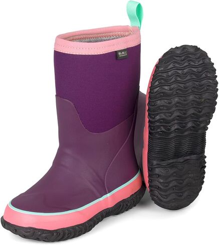 MCIKCC Kids Rain Boots - Waterproof Neoprene Snow Boots for Boys Toddlers, Non-Slip Winter Mud Boots with Warm Lining (Multiple Sizes) in Saudi Arabia