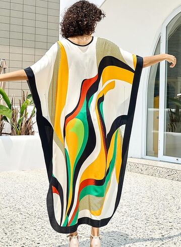 Caftans for Women Beach Cover Up Swimsuit Coverups Swimwear Tropical Dresses 2025 Summer Kaftan Dress in Saudi Arabia