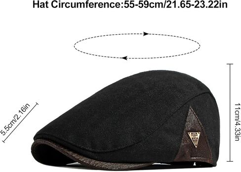 YAMEIZE Retro Flat Cap Newsboy Hat - for Men Ivy Peaky Cap Cabbie Cotton Beret Baker Boy's Hat Flat Cap Driving Outdoor in Saudi Arabia