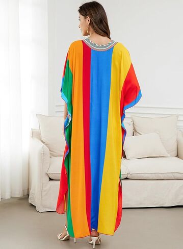 Caftans for Women Beach Cover Up Swimsuit Coverups Swimwear Tropical Dresses 2025 Summer Kaftan Dress in Kuwait