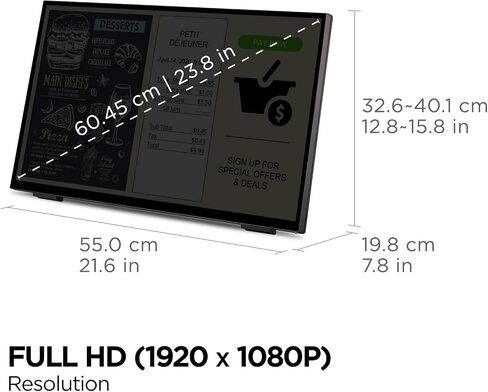 ViewSonic TD2760 27 Inch 1080p 10-Point Multi Touch Screen Monitor with Advanced Ergonomics RS232 HDMI and DisplayPort in Kuwait