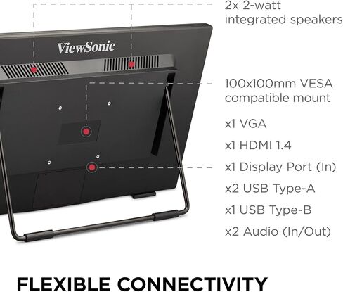 ViewSonic TD2760 27 Inch 1080p 10-Point Multi Touch Screen Monitor with Advanced Ergonomics RS232 HDMI and DisplayPort in Kuwait