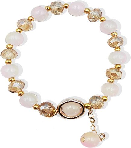 Kawaii Crystal Beads Cartoon Charm Bracelets - 8mm Crystal Beads Elastic Beaded Bracelets, Cute Jewelry Gift for Girls, Birthday, Party Favors, Friendship Gifts in Saudi Arabia