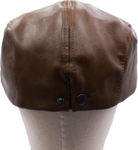 Leather Newsboy Hats for Men Irish Cabbie Ivy Gatsby Flat Driving Hat in Kuwait