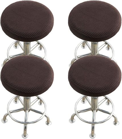 SZJIAHTM 4 Pcs Stretch Round Bar Stool Covers Jacquard Round Bar Stool Seat Covers Bar Chair Seat Covers for 11-15 Inch Chair in Saudi Arabia