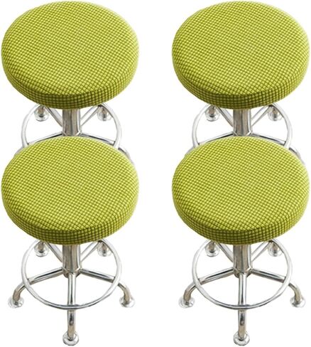 SZJIAHTM 4 Pcs Stretch Round Bar Stool Covers Jacquard Round Bar Stool Seat Covers Bar Chair Seat Covers for 11-15 Inch Chair in Saudi Arabia