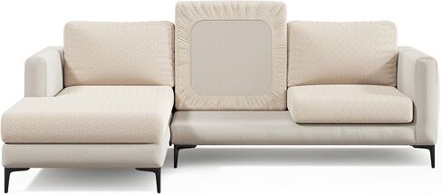 Magic Sofa Cover - Classic Pet-Proof Sofa Seat Cover - Small, Ivory Beige - Easy Installation, Stain Resistant, Machine Washable, Stretchy Covers for Sectional Couches and Sofas in Saudi Arabia