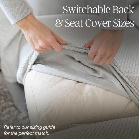 Magic Sofa Cover - Classic Pet-Proof Sofa Seat Cover - Small, Ivory Beige - Easy Installation, Stain Resistant, Machine Washable, Stretchy Covers for Sectional Couches and Sofas in Saudi Arabia