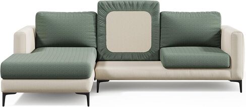 Magic Sofa Cover - Classic Pet-Proof Sofa Seat Cover - Small, Ivory Beige - Easy Installation, Stain Resistant, Machine Washable, Stretchy Covers for Sectional Couches and Sofas in Saudi Arabia