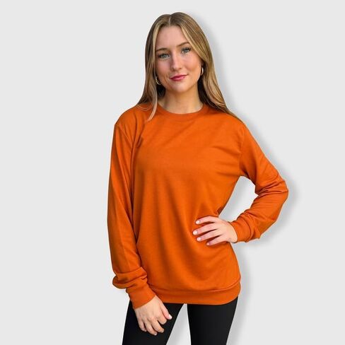 ILTEX Adult Polyester Crewneck Long Sleeves Sweatshirt | Unisex Cotton Fleece Relax fit & Comfortable in Kuwait