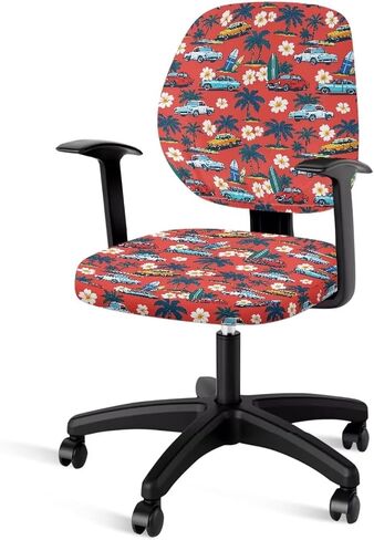 Marble Print Office Chair Cover Standard Size, Comfy Breathable Office Chair Slipcover 2 Pack, Anti-Dust Decorative Computer Desk Chair Cover for Home & Office in Saudi Arabia