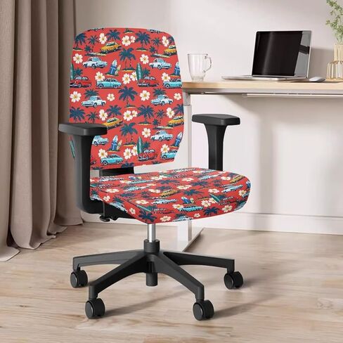 Marble Print Office Chair Cover Standard Size, Comfy Breathable Office Chair Slipcover 2 Pack, Anti-Dust Decorative Computer Desk Chair Cover for Home & Office in Saudi Arabia