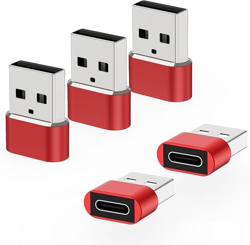 محول USB إلى USB C 5 حزم، محول شاحن من النوع C أنثى إلى ذكر لساعة Apple Watch Ultra iWatch 8 7، iPhone 15 14 13 12 Pro Max Plus، Airpods، iPad 9 10 Air 5 Mini 6، السيارة، Samsung Galaxy S23 S24 in Saudi Arabia