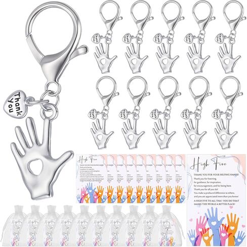 Faccito Volunteer Appreciation Gifts High Five Hand Keychains Bulk Thank You Gift for Coworker Employee Social Worker in Kuwait