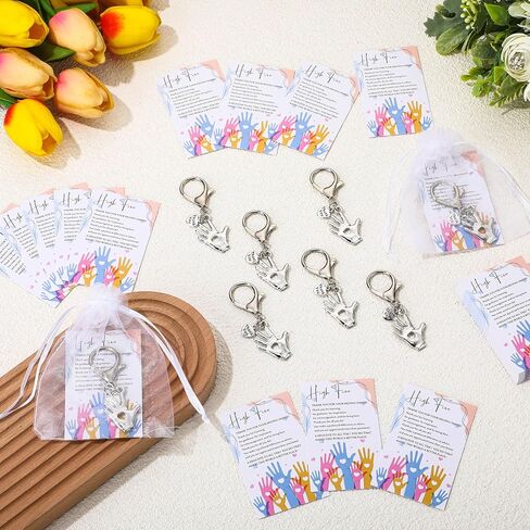 Faccito Volunteer Appreciation Gifts High Five Hand Keychains Bulk Thank You Gift for Coworker Employee Social Worker in Kuwait