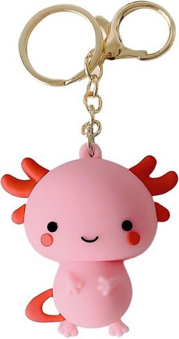 Axolotl Keychain Cute PVC Kawaii Keyrings for Women Backpacks Bags Purses Phones Car Keys in Kuwait