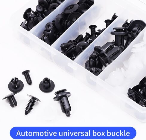 240 PCS Clips Clips Car Clips مسامير بلاستيكية من 12 أحجامًا شعبية و 5 أدوات التثبيت المزيلات الثابت in Saudi Arabia